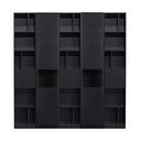 Černá modulární knihovna z borovicového dřeva 200x210 cm Finca – WOOOD