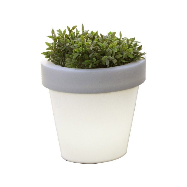 Bílý květináč s podsvícením Tomasucci Classic, ⌀ 45 cm-image-3