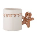 Krémový hrnek s vánočním motivem z kameniny 350 ml Ginnie – Bloomingville