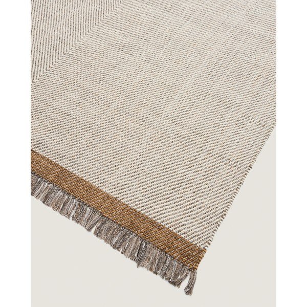 Krémový ručně tkaný vlněný koberec 200x300 cm Brina – Kave Home-image-4