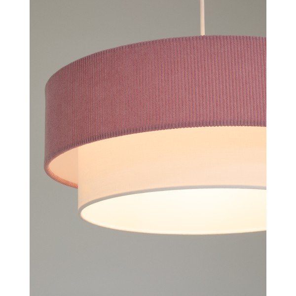 Bílé/světle růžové dětské svítidlo s textilním stínidlem Bianella – Kave Home-image-2