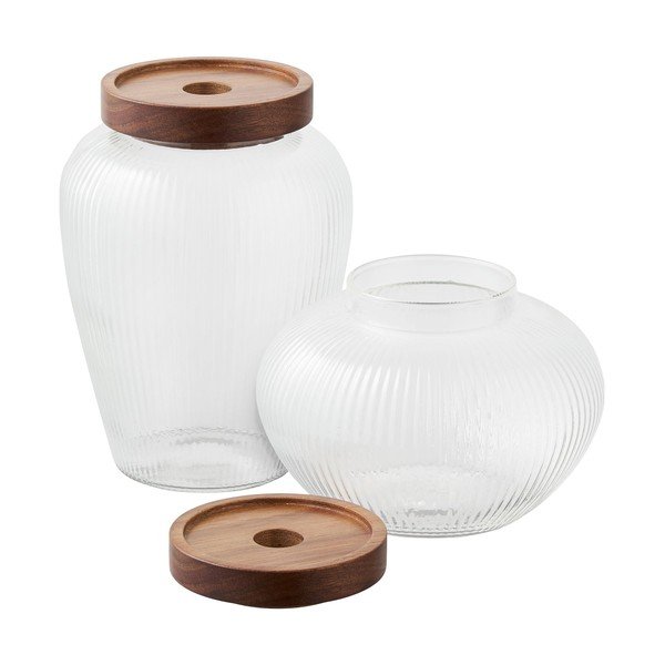 Skleněné dózy v sadě 2 ks Maya – House Nordic-image-4