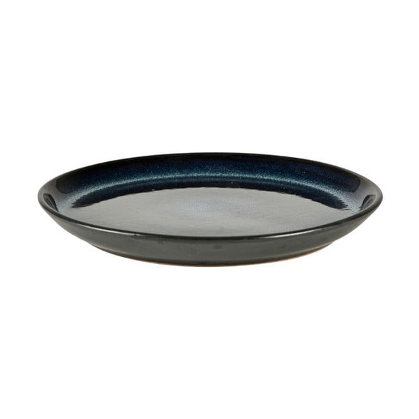 Černý/modrý dezertní  talíř z kameniny ø 17 cm Gastro Dark Blue/Black – Bitz-image-2