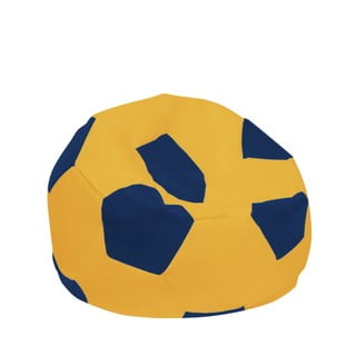 Tmavě modro-oranžový dětský sedací vak Football – Floriane Garden