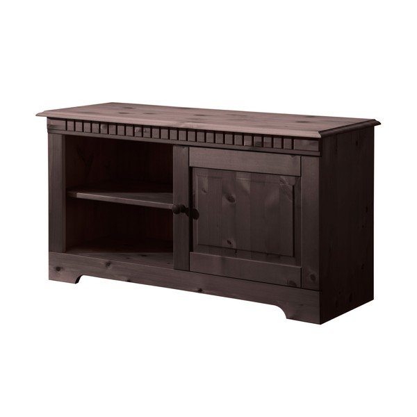 Hnědá nízká komoda z borovicového dřeva 50x35 cm Cubrix – Støraa