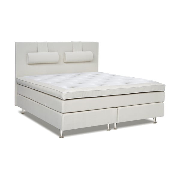 Béžová postel s matrací Gemega Hilton, 140x200 cm