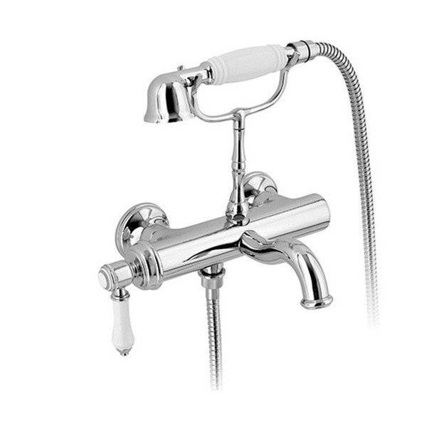 Nástěnná vanová baterie v leskle stříbrné barvě (2 výstupy) Vienna – Sapho