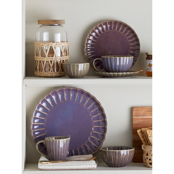 Fialový šálek na cappuccino z kameniny 220 ml Latina – Bloomingville-image-3