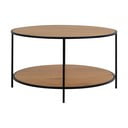 Kulatý konferenční stolek s deskou v dubovém dekoru v přírodní barvě ø 80 cm Vita – House Nordic