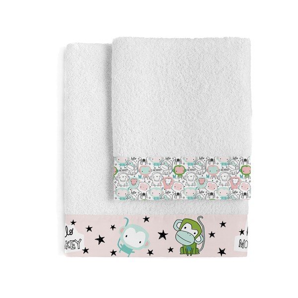 Sada 2 dětských osušek Moshi Moshi Macaque