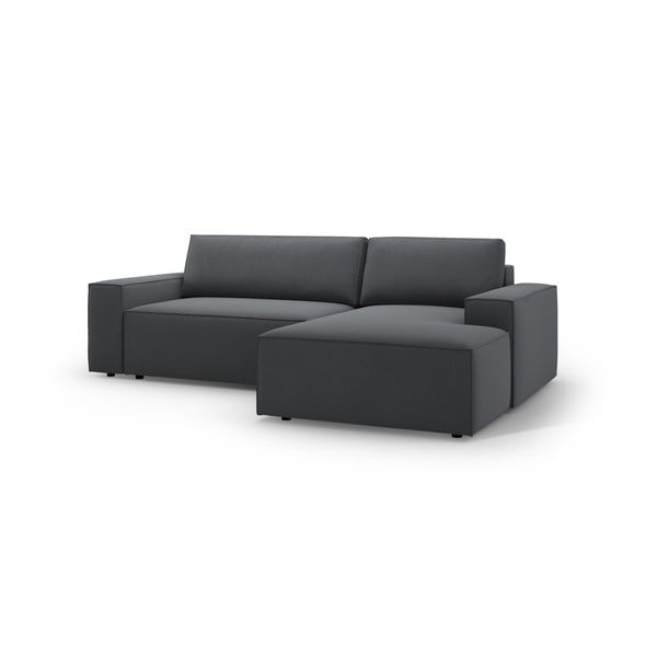 Tmavě šedá rozkládací rohová pohovka (pravý roh) Jodie – Micadoni Home-image-2
