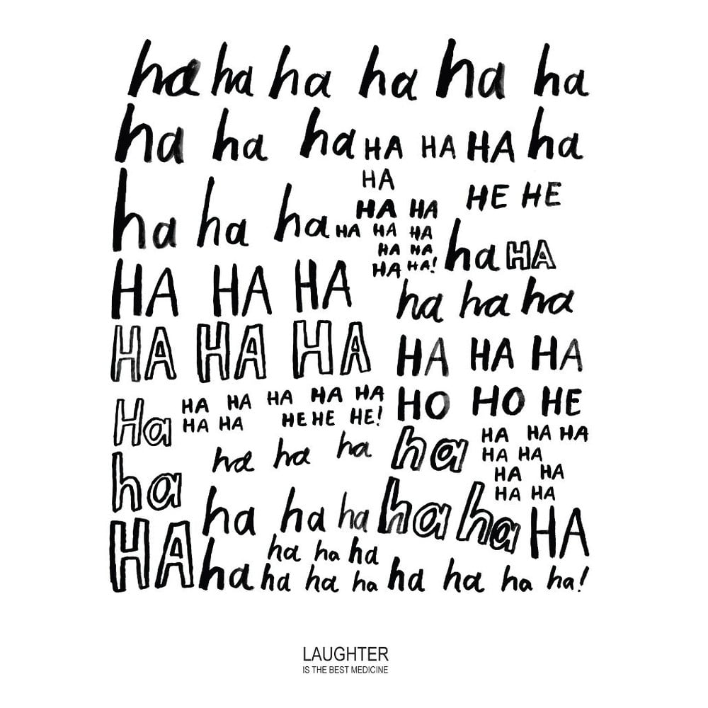 Plakát Karin Åkesson Design Laughter Medicine, 30x40 cm | Bonami