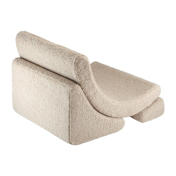 Světle hnědé dětské křesílko z textilie bouclé Moon – Wigiwama-image-2