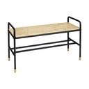 Černý/přírodní kovový botník s lavicí Loft – Wenko