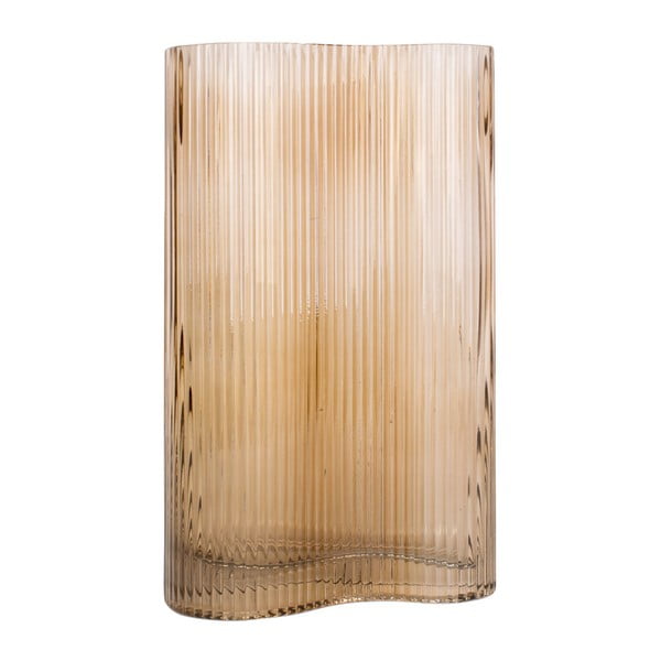 Světle hnědá skleněná váza PT LIVING Wave, výška 27 cm-image-3