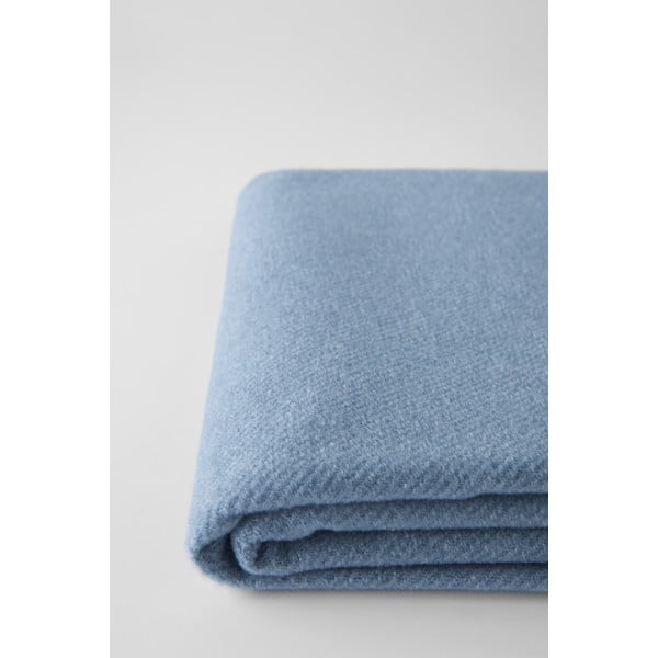 Modrý pléd s podílem bavlny Euromant Basics, 140 x 180 cm-image-1