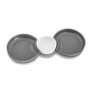 Set 3 servírovacích misek s podnosem Villa Altachiara Yin&Yang, 38 x 16,5 cm