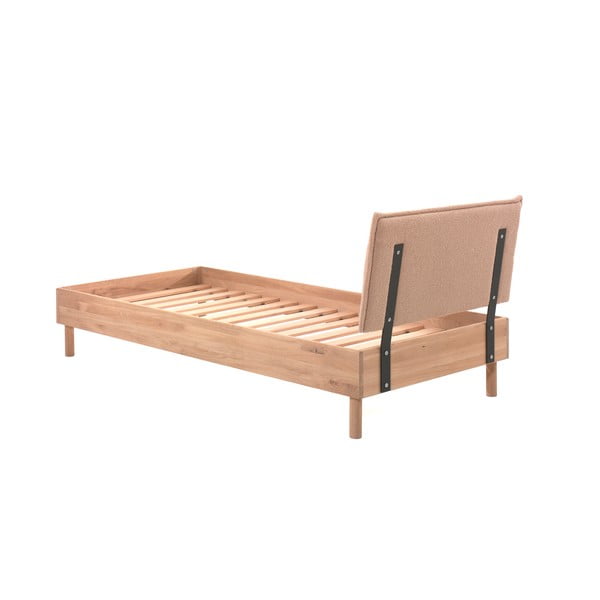 Jednolůžková postel z dubového dřeva s roštem 90x200 cm v přírodní barvě Forrest – Vipack-image-2