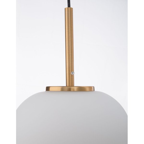 Bílé/v mosazné barvě skleněné závěsné svítidlo ø 22 cm Lato – Nova Luce-image-2