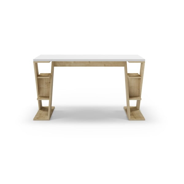 Pracovní stůl s bílou deskou 60x137 cm Butterfly – Marckeric