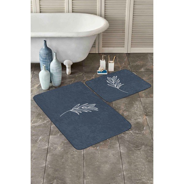 Modré koupelnové předložky v sadě 2 ks 60x100 cm – Mila Home-image-3