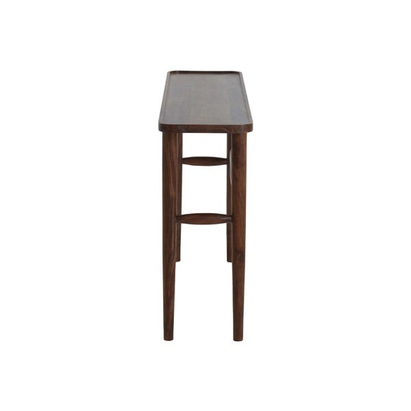 Hnědý konzolový stolek z masivu akácie 30x120 cm Qiano – Light & Living-image-3