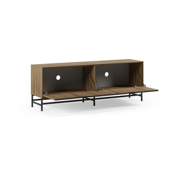 Černý/v přírodní barvě TV stolek v dekoru dubu 150x61x35 cm Aiden – Marckeric-image-3