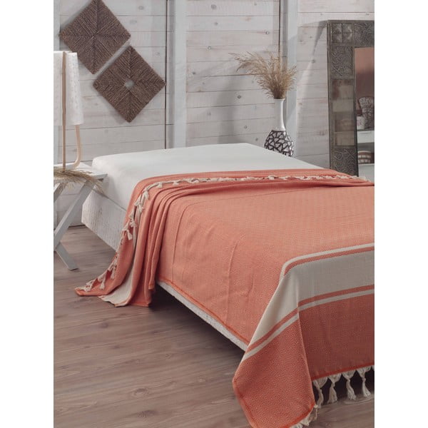 Přehoz přes postel Elmas Orange, 200x240 cm