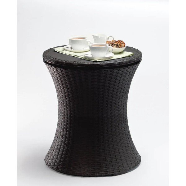 Kulatý zahradní stolek se zásobníkem na led 49.5x49.5 cm Cool – Keter-image-4