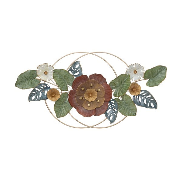 Kovová závěsná dekorace se vzorem květin Mauro Ferretti Eden, 114,5 x 59,5 cm