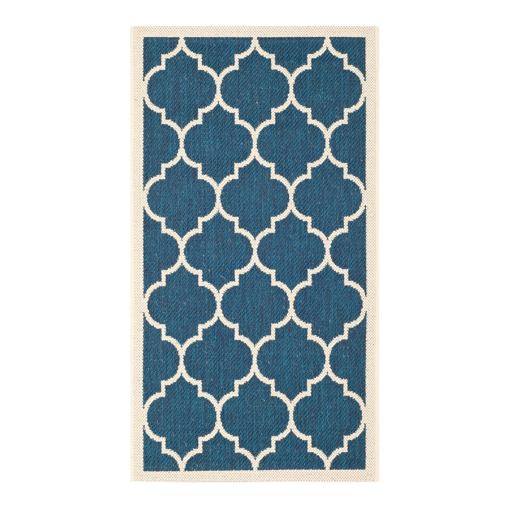 Modrobéžový koberec vhodný do exteriéru Safavieh Monaco, 60 x 109 cm