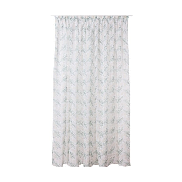 Bílo-zelená záclona 300x260 cm Seva – Mendola Fabrics