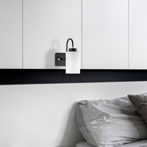 Černobílé nástěnné svítidlo ø 10 cm Duzsuz – Opviq lights-image-1