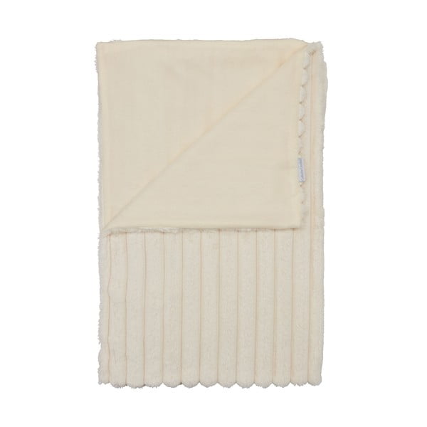 Krémová deka z mikroplyše 130x170 cm Cosy Ribbed – Catherine Lansfield