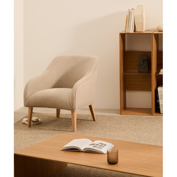 Béžové křeslo Bobly – Kave Home-image-1