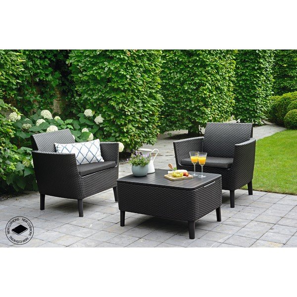 Šedý zahradní lounge set pro 2 Salemo – Keter-image-1