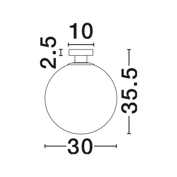 Bílé/ve zlaté barvě skleněné stropní svítidlo Vita – Nova Luce-image-3