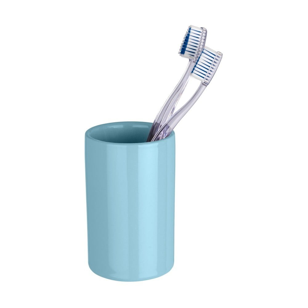 Světle modrý kelímek na zubní kartáčky Wenko Polaris Blue