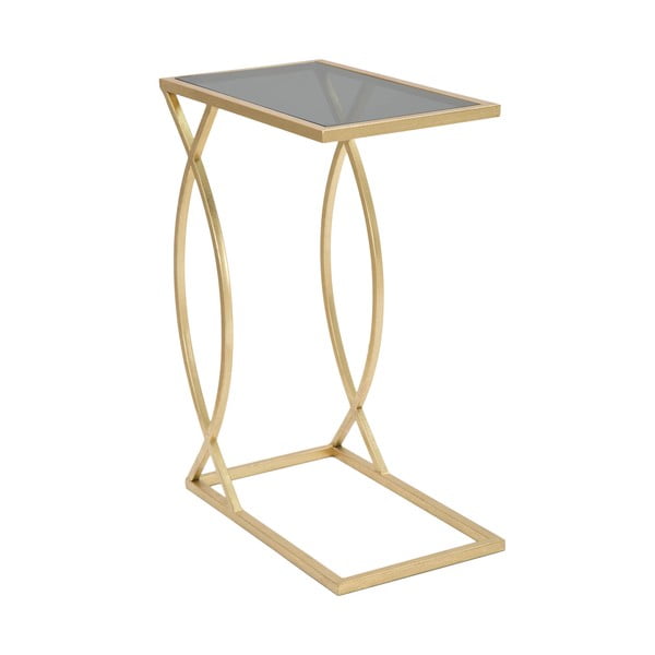 Odkládací stolek se skleněnou deskou 25.5x45.5 cm Glam – Mauro Ferretti-image-4