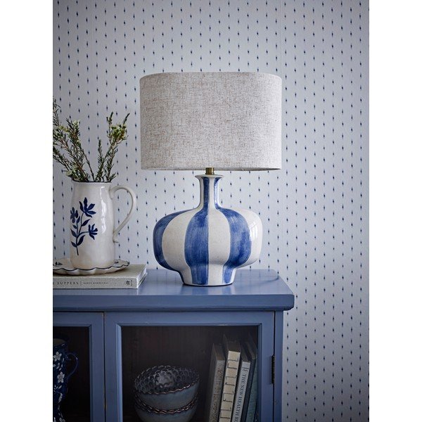 Keramická stolní lampa s textilním stínidlem (výška 46 cm) Alida – Bloomingville-image-2