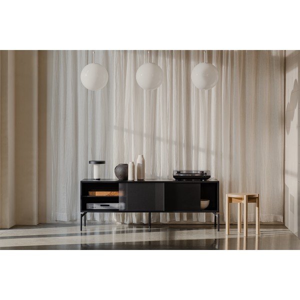 Černý TV stolek 160x60x42 cm Met – noo.ma-image-1