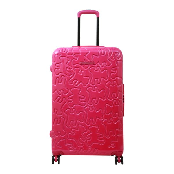 Růžový cestovní kufr LULU CASTAGNETTE George, 107 l