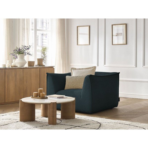 Tmavě modré manšestrové křeslo Giorgia – Bobochic Paris-image-4