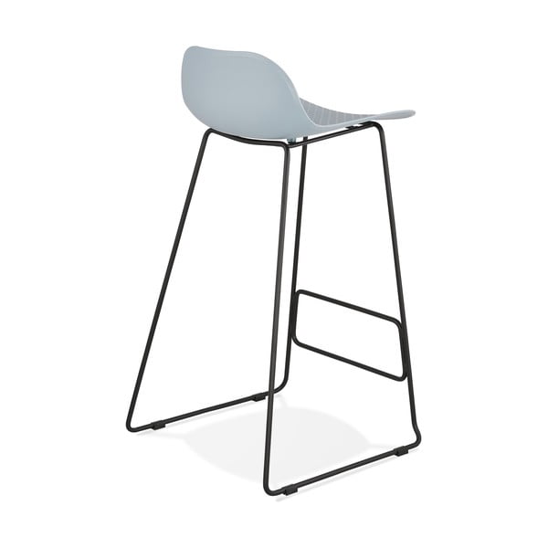 Modrá barová židle s černými nohami Kokoon Slade, výška sedu 76 cm-image-3