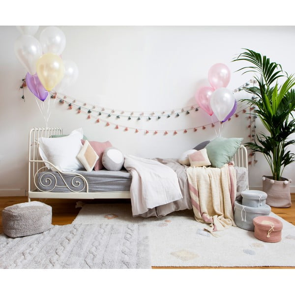 Krémový pratelný ručně tkaný bavlněný dětský koberec 140x200 cm Kim – Lorena Canals-image-1