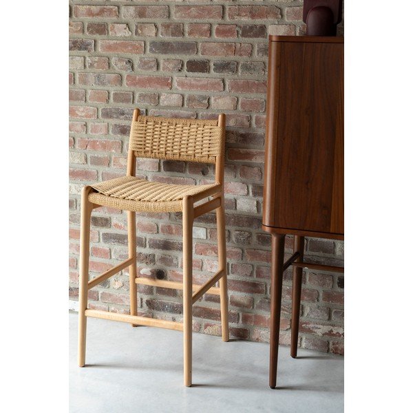 Barová židle z bukového dřeva ve světle přírodní barvě (výška sedáku 67,5 cm) Cecile – Dutchbone-image-1