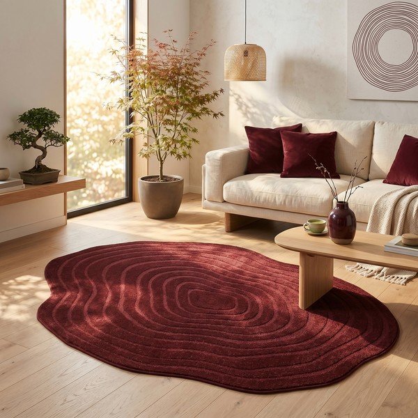 Vínový koberec 160x230 cm Pebble – ESTE-image-1
