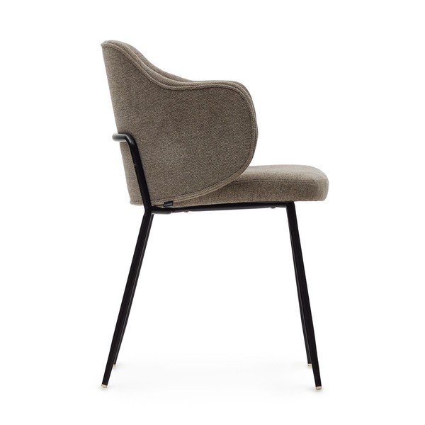 Hnědá čalouněná jídelní křesla v sadě 2 ks Yunia – Kave Home-image-4