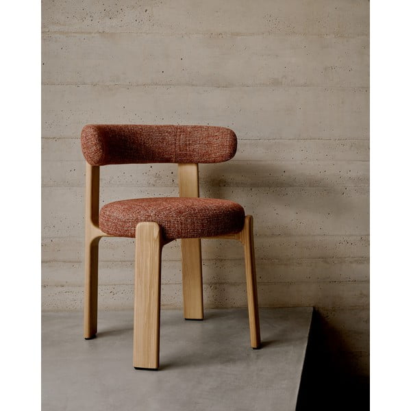 Jídelní židle z jasanového dřeva v přírodní barvě/v terakotové barvě Granite – Kave Home-image-1