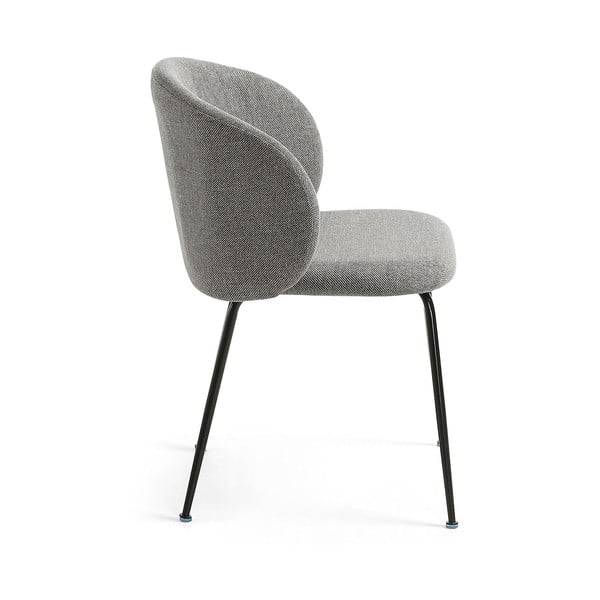 Šedé čalouněné jídelní křeslo Minna – Kave Home-image-3